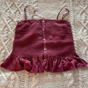 ABERCROMBIE & FITCH PINK CROP TOP